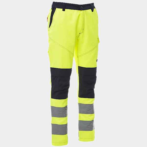 PAYPER CHARTER TECH Fluorescent Work Trousers Yellow-Blue-1